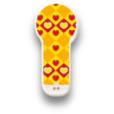 STICKER MIAOMIAO 2 / MODEL  Yellow and red hearts [120_3]