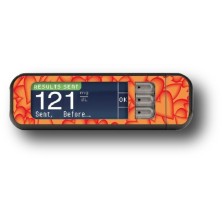 STICKER BAYER CONTOUR® NEXT USB / MODELL Orangefarbene Herzen [51_5]