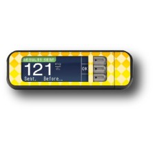 STICKER BAYER CONTOUR® NEXT USB / MODELL Gelb- und Orangen -Rauten [215_5]