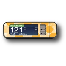 STICKER BAYER CONTOUR® NEXT USB / MODELO Hexágonos anaranjados [218_5]