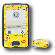 PACK STICKERS DEXCOM® G6 / MODELO Dibujo de corazones [1_7]