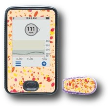 PACK STICKERS DEXCOM® G6 / MODÈLE  Éclaboussures jaunes [24_7]