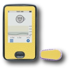 PACK STICKERS DEXCOM® G6 / MODEL Yellow leather [88_7]