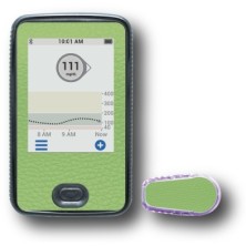 PACK STICKERS DEXCOM® G6 / MODEL Green leather [89_7]