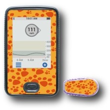 PACK STICKERS DEXCOM® G6 / MODEL Orange footprints [90_7]