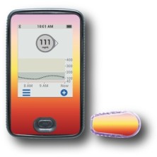 PACK STICKERS DEXCOM® G6 / MODEL Orange and yellow flashes [117_7]