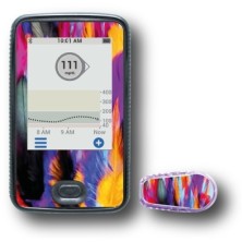 PACK STICKERS DEXCOM® G6 / MODEL Colourful feathers [118_7]