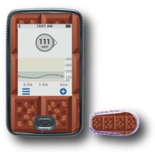 PACK STICKERS DEXCOM® G6 / MODELLO Barretta di cioccolato [140_7]