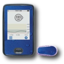 PACK STICKERS DEXCOM® G6 / MODELL Blauer wasserdichte Stoff [141_7]