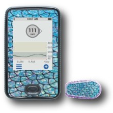 PACK STICKERS DEXCOM® G6 / MODÈLE  Serpent bleu [143_7]