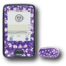 PACK STICKERS DEXCOM® G6 / MODELO Alfabeto roxo [154_7]