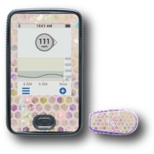PACK STICKERS DEXCOM® G6 / MODEL Clear pink siren tail [174_7]