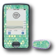 PACK STICKERS DEXCOM® G6 / MODÈLE  Queue de sirène verte [176_7]