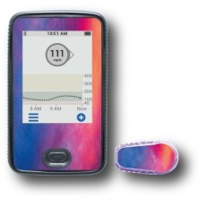 PACK STICKERS DEXCOM® G6 / MODELO Abstrato azul e rosa [187_7]