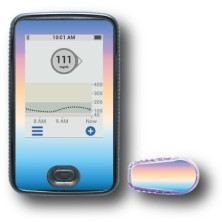 PACK STICKERS DEXCOM® G6 / MODELO Destellos azul y morado [188_7]