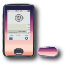 PACK STICKERS DEXCOM® G6 / MODEL Rose and purple flash [189_7]