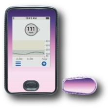 PACK STICKERS DEXCOM® G6 / MODEL White and purple flashes [192_7]