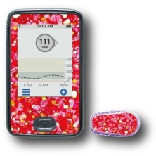 PACK STICKERS DEXCOM® G6 / MODEL Red and gold quartz [200_7]