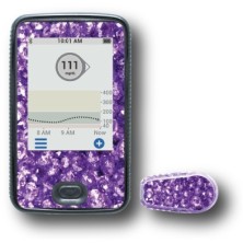 PACK STICKERS DEXCOM® G6 / MODÈLE  Pierres violettes [206_7]