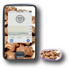 PACK STICKERS DEXCOM® G6 / MODELLO Stelle di cioccolato [207_7]