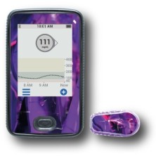 PACK STICKERS DEXCOM® G6 / MODELO Resumo roxo elétrico [214_7]