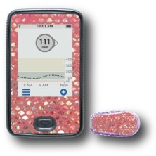 PACK STICKERS DEXCOM® G6 / MODÈLE  Queue de sirène rose [236_7]