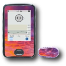 PACK STICKERS DEXCOM® G6 / MODELL Rosa Himmel [241_7]