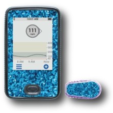 PACK STICKERS DEXCOM® G6 / MODÈLE  Cailloux bleus [247_7]