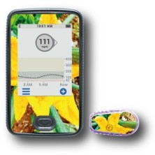 PACK STICKERS DEXCOM® G6 / MODÈLE  Fleur jaune [251_7]