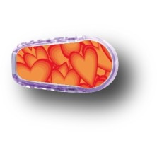 STICKER DEXCOM® G6 / MODEL Orange hearts [51_8]