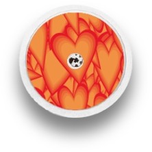 STICKER FREESTYLE LIBRE® 2 / MODEL Orange hearts [51_1]