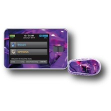 PACK STICKERS TANDEM + DEXCOM® G6 / MODEL Electric purple abstract [214_9]