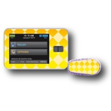 PACK STICKERS TANDEM + DEXCOM® G6 / MODÈLE  Rhombus jaune et orange [215_9]