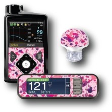 PACK STICKERS MEDTRONIC + GUARDIAN + BAYER CONTOUR® NEXT USB / MODELO Splashes rosa [23_12]