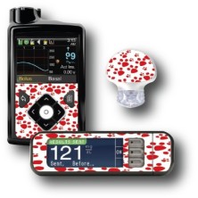 PACK STICKERS MEDTRONIC + GUARDIAN + BAYER CONTOUR® NEXT USB / MODELO Huellas rojas [27_12]