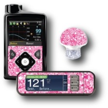 PACK STICKERS MEDTRONIC + GUARDIAN + BAYER CONTOUR® NEXT USB / MODELO Cuarzo rosa [37_12]