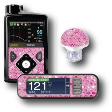 PACK STICKERS MEDTRONIC + GUARDIAN + BAYER CONTOUR® NEXT USB / MODELO Tail rosa da sirene [66_12]