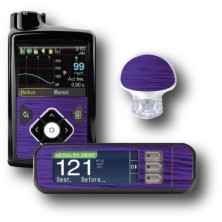 PACK STICKERS MEDTRONIC + GUARDIAN + BAYER CONTOUR® NEXT USB / MODELLO Stringhe viola [78_12]