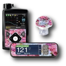 PACK STICKERS MEDTRONIC + GUARDIAN + BAYER CONTOUR® NEXT USB / MODELLO Fiori [79_12]