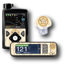 PACK STICKERS MEDTRONIC + GUARDIAN + BAYER CONTOUR® NEXT USB / MODELO Estrellitas [84_12]