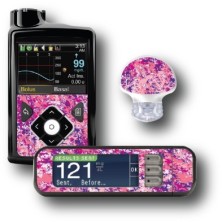 PACK STICKERS MEDTRONIC + GUARDIAN + BAYER CONTOUR® NEXT USB / MODELO Fiesta rosa [108_12]