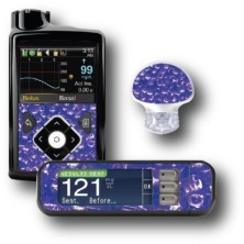 PACK STICKERS MEDTRONIC + GUARDIAN + BAYER CONTOUR® NEXT USB / MODÈLE  Comptes violets [130_12]