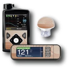 PACK STICKERS MEDTRONIC + GUARDIAN + BAYER CONTOUR® NEXT USB / MODELLO Apto Wood [161_12]