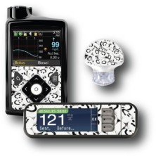 PACK STICKERS MEDTRONIC + GUARDIAN + BAYER CONTOUR® NEXT USB / MODELO Sonrisas blancas [168_12]