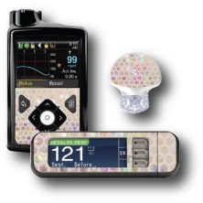 PACK STICKERS MEDTRONIC + GUARDIAN + BAYER CONTOUR® NEXT USB / MODEL Clear pink siren tail [174_12]