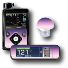 PACK STICKERS MEDTRONIC + GUARDIAN + BAYER CONTOUR® NEXT USB / MODÈLE  Flash blanc et violet [192_12]