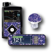 PACK STICKERS MEDTRONIC + GUARDIAN + BAYER CONTOUR® NEXT USB / MODÈLE  Quartz violet [198_12]
