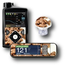 PACK STICKERS MEDTRONIC + GUARDIAN + BAYER CONTOUR® NEXT USB / MODELL Choco Stars [207_12]