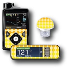 PACK STICKERS MEDTRONIC + GUARDIAN + BAYER CONTOUR® NEXT USB / MODELO Rhombus amarelo e laranja [215_12]