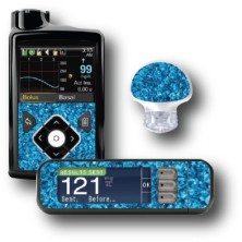 PACK STICKERS MEDTRONIC + GUARDIAN + BAYER CONTOUR® NEXT USB / MODEL Blue pebbles [247_12]